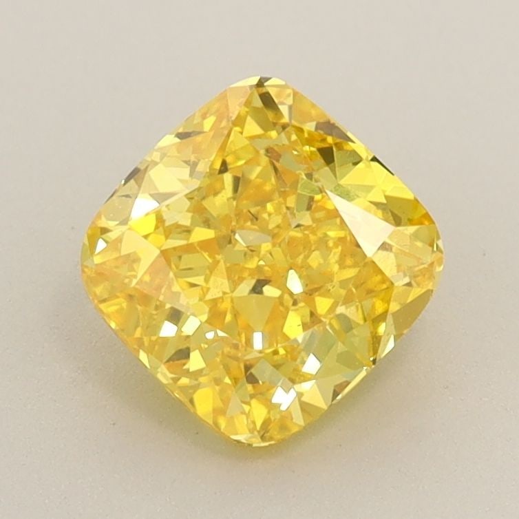 Loose Diamond - CUSHION MODIFIED 1.2ct Fancy Vivid Yellow VS2: Loose Diamond - CUSHION MODIFIED 1.2ct Fancy Vivid Yellow VS2 Source: This is a real non-mined Diamond that has been grown in a lab Shape: CUSHION MODIFIED Carats: 1.2 Color: Fancy Vivid Yellow