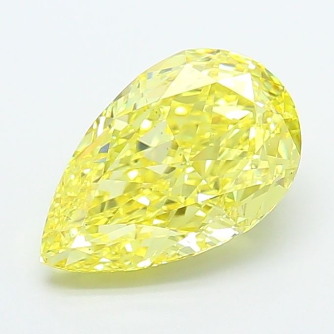 Loose Diamond - PEAR 3.53ct Fancy Intense Yellow VS1: Loose Diamond - PEAR 3.53ct Fancy Intense Yellow VS1 Source: This is a real non-mined Diamond that has been grown in a lab Shape: PEAR Carats: 3.53 Color: Fancy Intense Yellow Certification: IGI Video