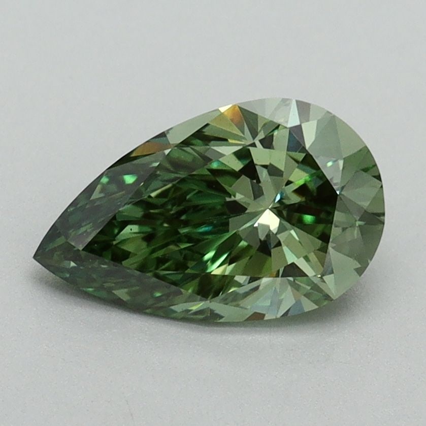Loose Diamond - PEAR 1.13ct Fancy Vivid Green VS1: Loose Diamond - PEAR 1.13ct Fancy Vivid Green VS1 Source: This is a real non-mined Diamond that has been grown in a lab Shape: PEAR Carats: 1.13 Color: Fancy Vivid Green Certification: IGI Video: