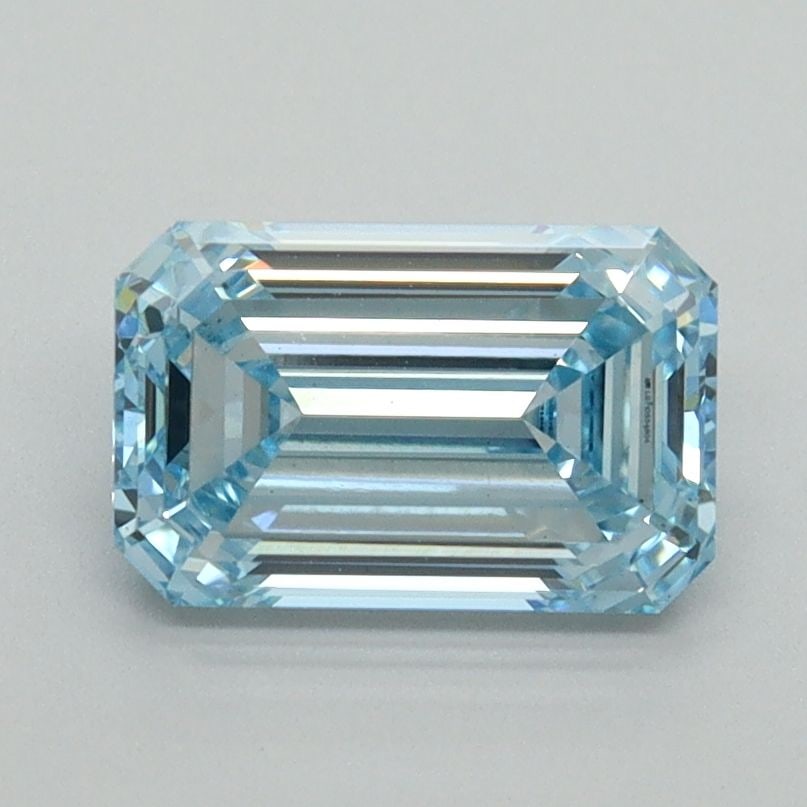 Loose Diamond - EMERALD 1.53ct Fancy Vivid Blue VS1: Loose Diamond - EMERALD 1.53ct Fancy Vivid Blue VS1 Source: This is a real non-mined Diamond that has been grown in a lab Shape: EMERALD Carats: 1.53 Color: Fancy Vivid Blue Certification: IGI Video: