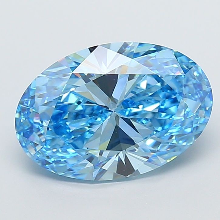 Loose Diamond - OVAL 5.05ct Fancy Vivid Blue VS2: Loose Diamond - OVAL 5.05ct Fancy Vivid Blue VS2 Source: This is a real non-mined Diamond that has been grown in a lab Shape: OVAL Carats: 5.05 Color: Fancy Vivid Blue Certification: IGI Video:
