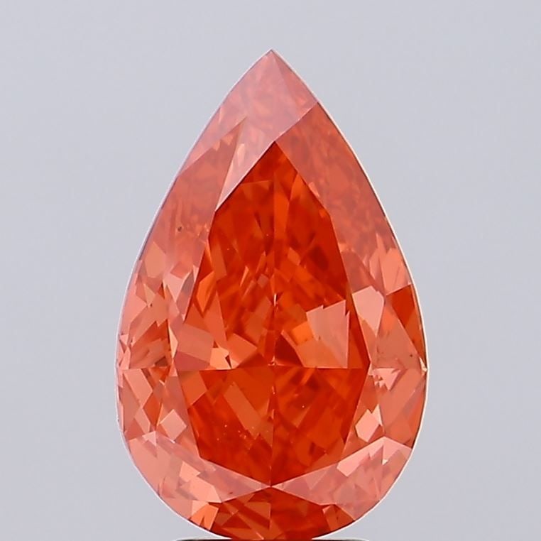 Loose Diamond - PEAR 4.41ct Fancy Vivid Red VS1: Loose Diamond - PEAR 4.41ct Fancy Vivid Red VS1 Source: This is a real non-mined Diamond that has been grown in a lab Shape: PEAR Carats: 4.41 Color: Fancy Vivid Red Certification: IGI Video: