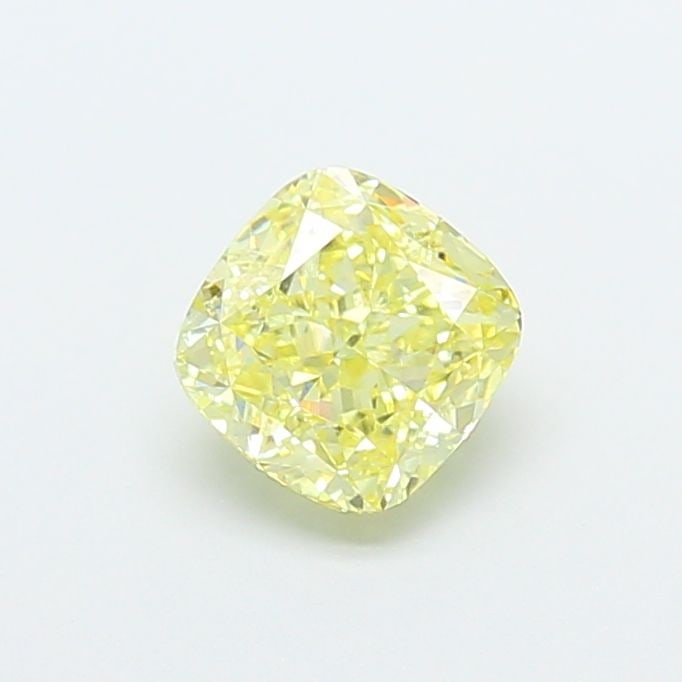 Loose Diamond - CUSHION MODIFIED 1.24ct Fancy Yellow VS1: Loose Diamond - CUSHION MODIFIED 1.24ct Fancy Yellow VS1 Source: This is a real non-mined Diamond that has been grown in a lab Shape: CUSHION MODIFIED Carats: 1.24 Color: Fancy Yellow Certification: I