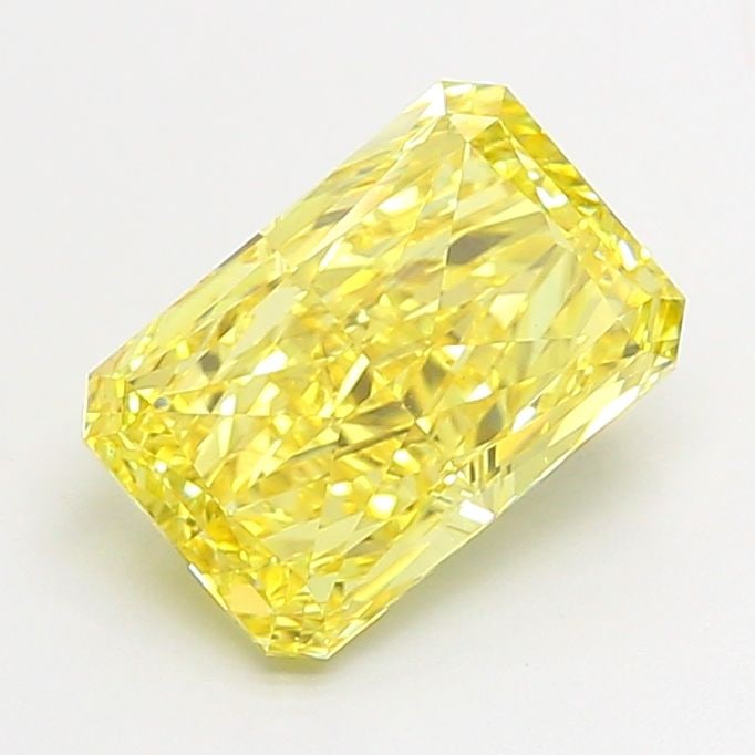 Loose Diamond - RADIANT 2.5ct Fancy Vivid Yellow VS1: Loose Diamond - RADIANT 2.5ct Fancy Vivid Yellow VS1 Source: This is a real non-mined Diamond that has been grown in a lab Shape: RADIANT Carats: 2.5 Color: Fancy Vivid Yellow Certification: IGI Addit
