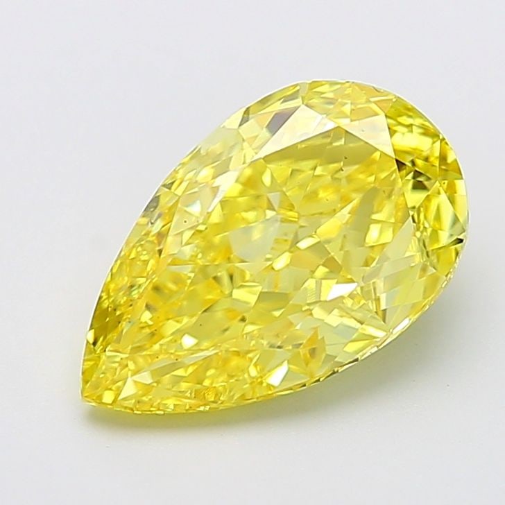 Loose Diamond - PEAR 4.52ct Fancy Vivid Yellow VS2: Loose Diamond - PEAR 4.52ct Fancy Vivid Yellow VS2 Source: This is a real non-mined Diamond that has been grown in a lab Shape: PEAR Carats: 4.52 Color: Fancy Vivid Yellow Certification: IGI Video: