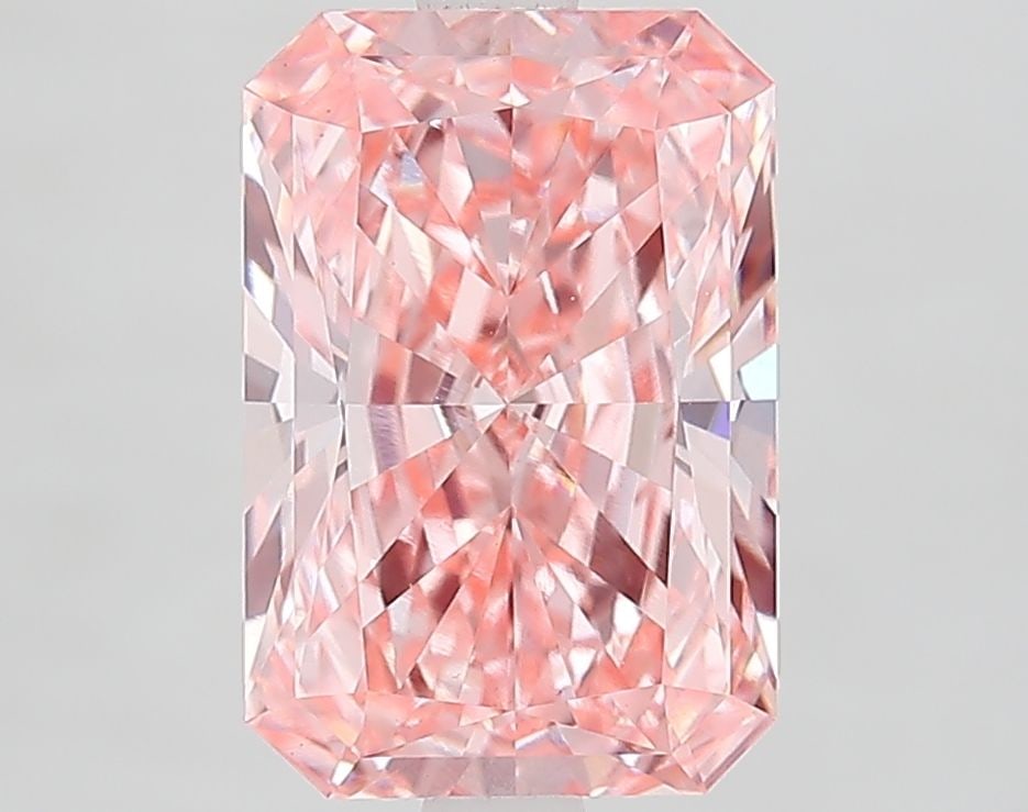 Loose Diamond - RADIANT 3.24ct Fancy Vivid Pink VS1: Loose Diamond - RADIANT 3.24ct Fancy Vivid Pink VS1 Source: This is a real non-mined Diamond that has been grown in a lab Shape: RADIANT Carats: 3.24 Color: Fancy Vivid Pink Certification: IGI Video: