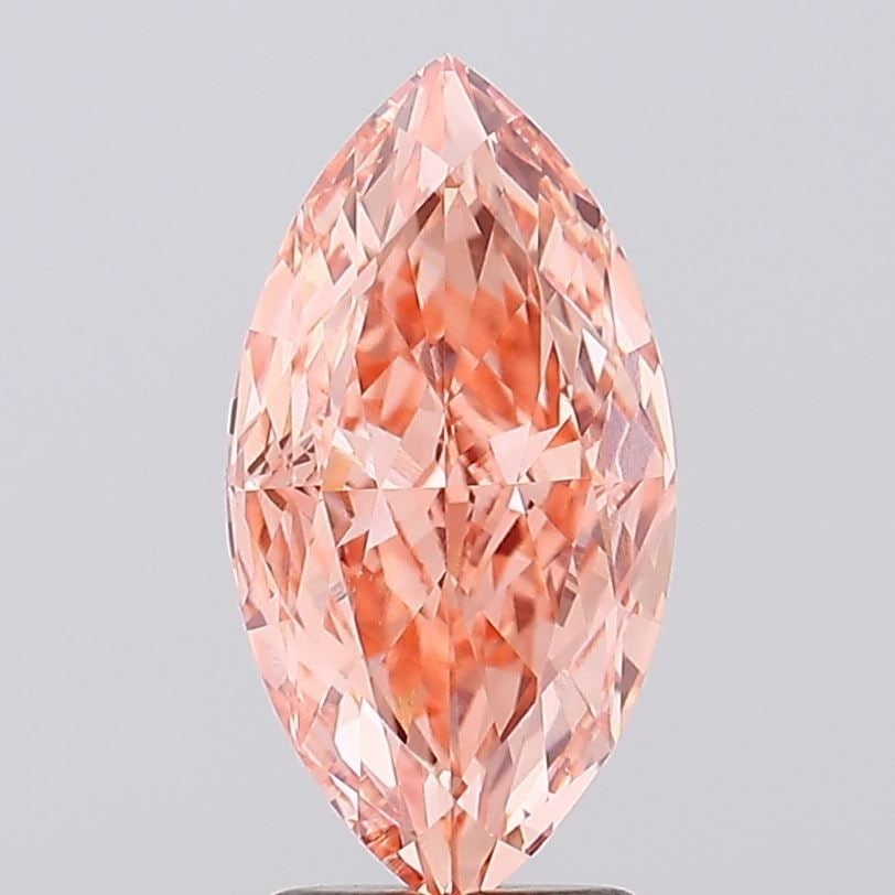 Loose Diamond - MARQUISE 3.0ct Fancy Intense Orangey Pink VVS2: Loose Diamond - MARQUISE 3.0ct Fancy Intense Orangey Pink VVS2 Source: This is a real non-mined Diamond that has been grown in a lab Shape: MARQUISE Carats: 3.0 Color: Fancy Intense Orangey Pink Certi