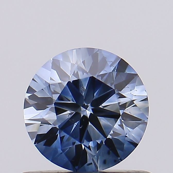 Loose Diamond - ROUND 0.54ct Fancy Vivid Blue SI2: Loose Diamond - ROUND 0.54ct Fancy Vivid Blue SI2 Source: This is a real non-mined Diamond that has been grown in a lab Shape: ROUND Carats: 0.54 Color: Fancy Vivid Blue Certification: NONE Video: