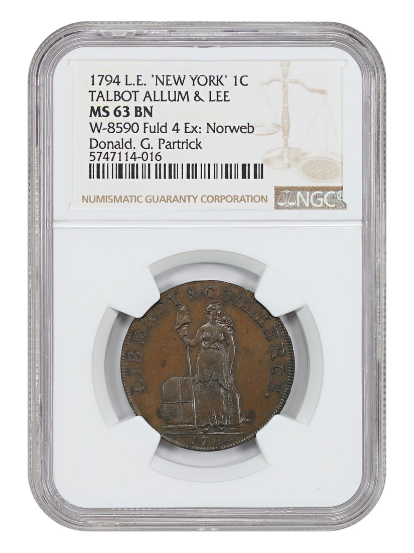 NGC MS63BN 1794 Talbot Cent Colonial Coin BN (1 of 4)