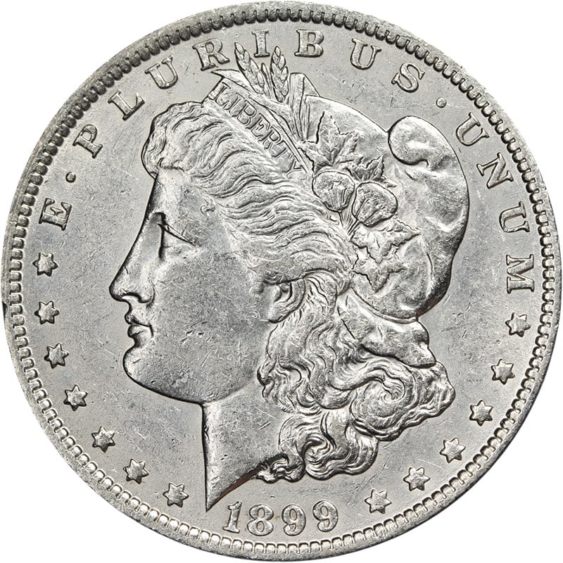 1899 O Morgan Dollar Micro O Silver UNCERTIFIED AU BU (1 of 2)
