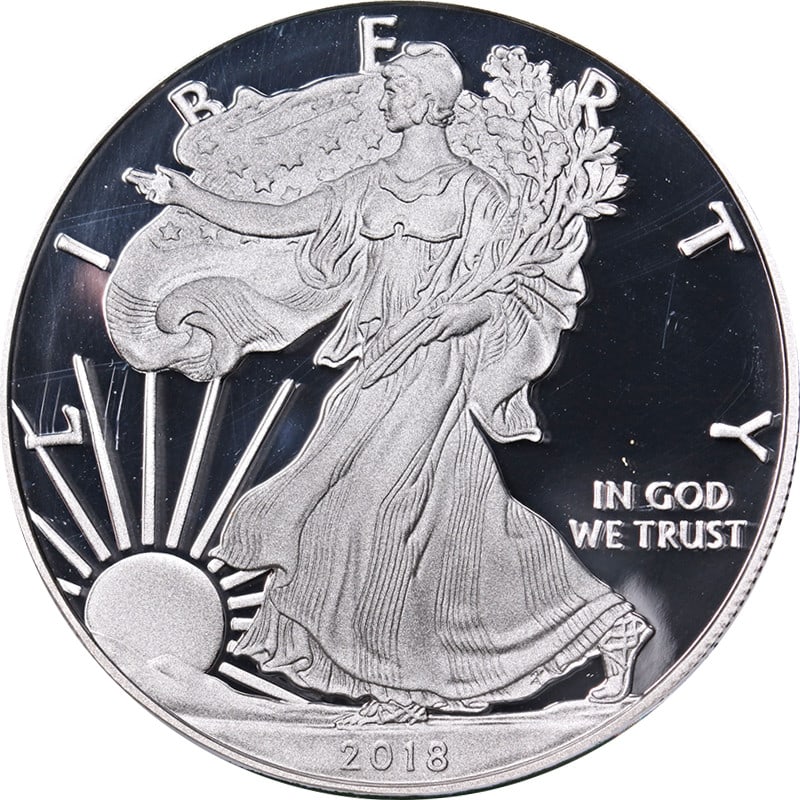 2018-W Silver American Eagle $1 NGC PF69 Ultra Cameo First Day of Issue: 2018-W Silver American Eagle $1 NGC PF69 Ultra Cameo First Day of Issue This 2018-W Silver American Eagle $1 coin is certified by NGC with a grade of PF69 Ultra Cameo, indicating its exceptional quali