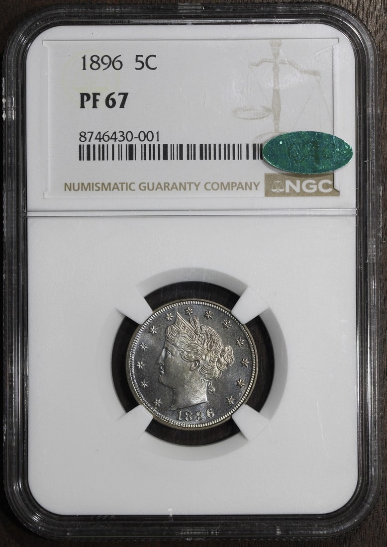 NGC PF67 1896 Liberty Head V Nickel 5C CAC (1 of 4)