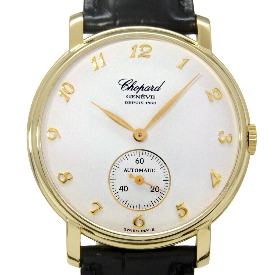 Chopard 135th Anniversary K18YG Men's Wristwatch Model 161229: Chopard 135th Anniversary K18YG Men's Wristwatch Model 161229 This is a Chopard 135th Anniversary Model 161229 wristwatch designed for men. Crafted in Switzerland, this pre-owned timepiece features K1