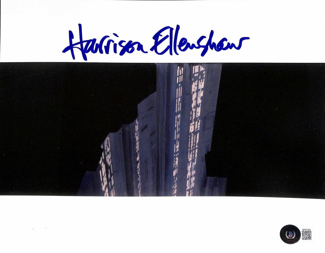 Harrison Ellenshaw Signed Star Wars 8x10 Photograph Beckett Authenticated: Harrison Ellenshaw Signed Star Wars 8x10 Photograph Beckett Authenticated This is an original 8x10 photograph autographed by ILM Matte Painter Harrison Ellenshaw, known for his work on Star Wars. The 