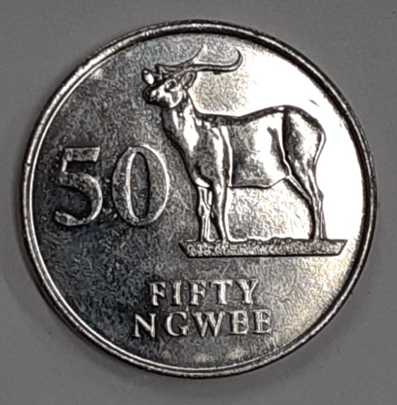 Roll of 30 Uncirculated 1992 Zambia 50 Ngwee Coins KM30 Nickel Plated Steel (1 of 3)