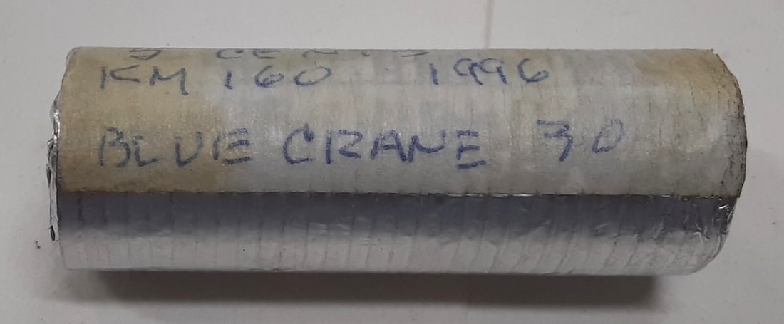 Roll of 30 Uncirculated 1996 South Africa 5 Cent Copper-Plated Steel Coins: Roll of 30 Uncirculated 1996 South Africa 5 Cent Copper-Plated Steel Coins This is a roll of 30 uncirculated 1996 South Africa 5 Cents coins. Each coin is composed of copper-plated steel and features 