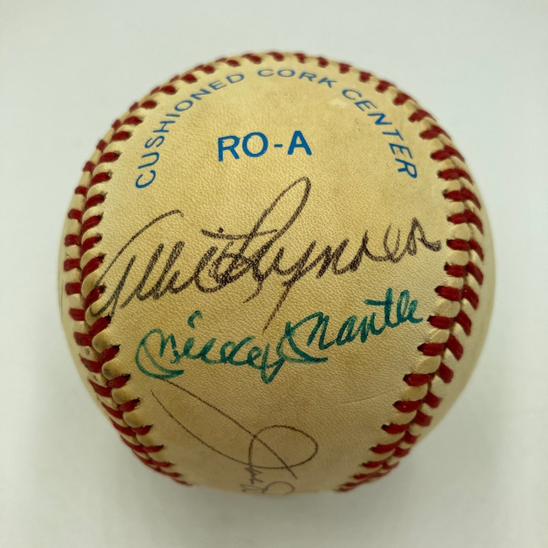 Yankees Legends Signed Baseball Mantle Maris DiMaggio PSA DNA Authenticated (1 of 9)
