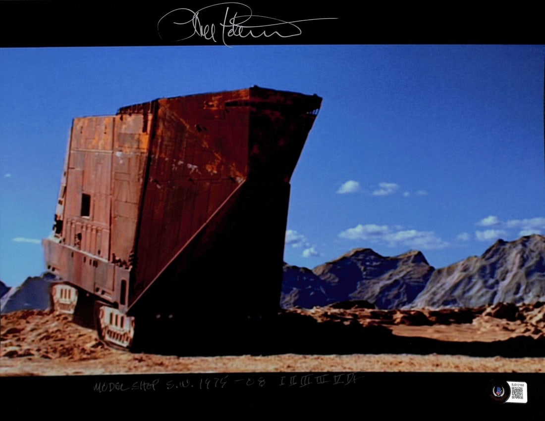 Lorne Peterson Signed Star Wars Jawa Sandcrawler 11x14 Photo Beckett Authenticated: Lorne Peterson Signed Star Wars Jawa Sandcrawler 11x14 Photo Beckett Authenticated This stunning 11x14 color photograph features the Jawa Sandcrawler from Star Wars, autographed by Lorne Peterson, a t