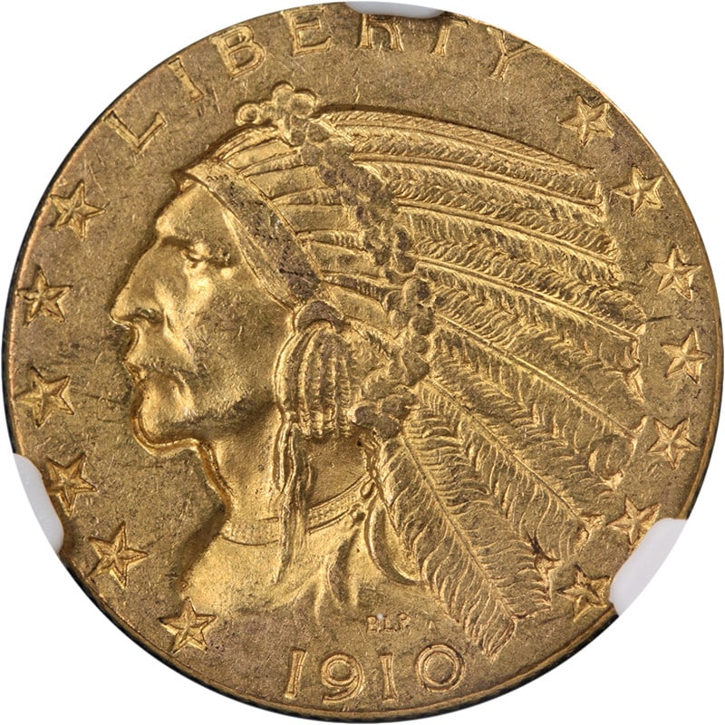 1910-P Indian Head $5 Gold NGC MS62 (1 of 4)