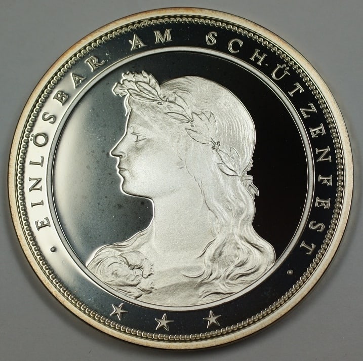 Swiss 1988 Silver 50 Francs Shooting Taler Proof Coin (1 of 1)