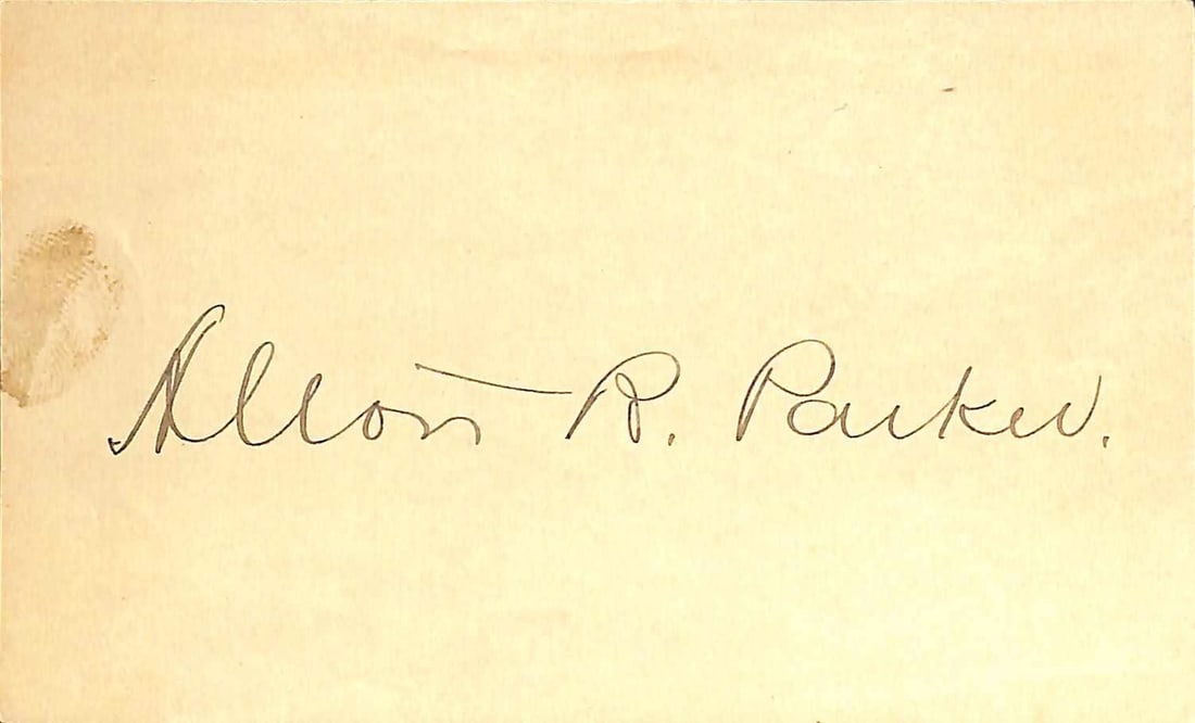 Beckett Authenticated Alton B. Parker Signed Autograph Cut (1 of 1)