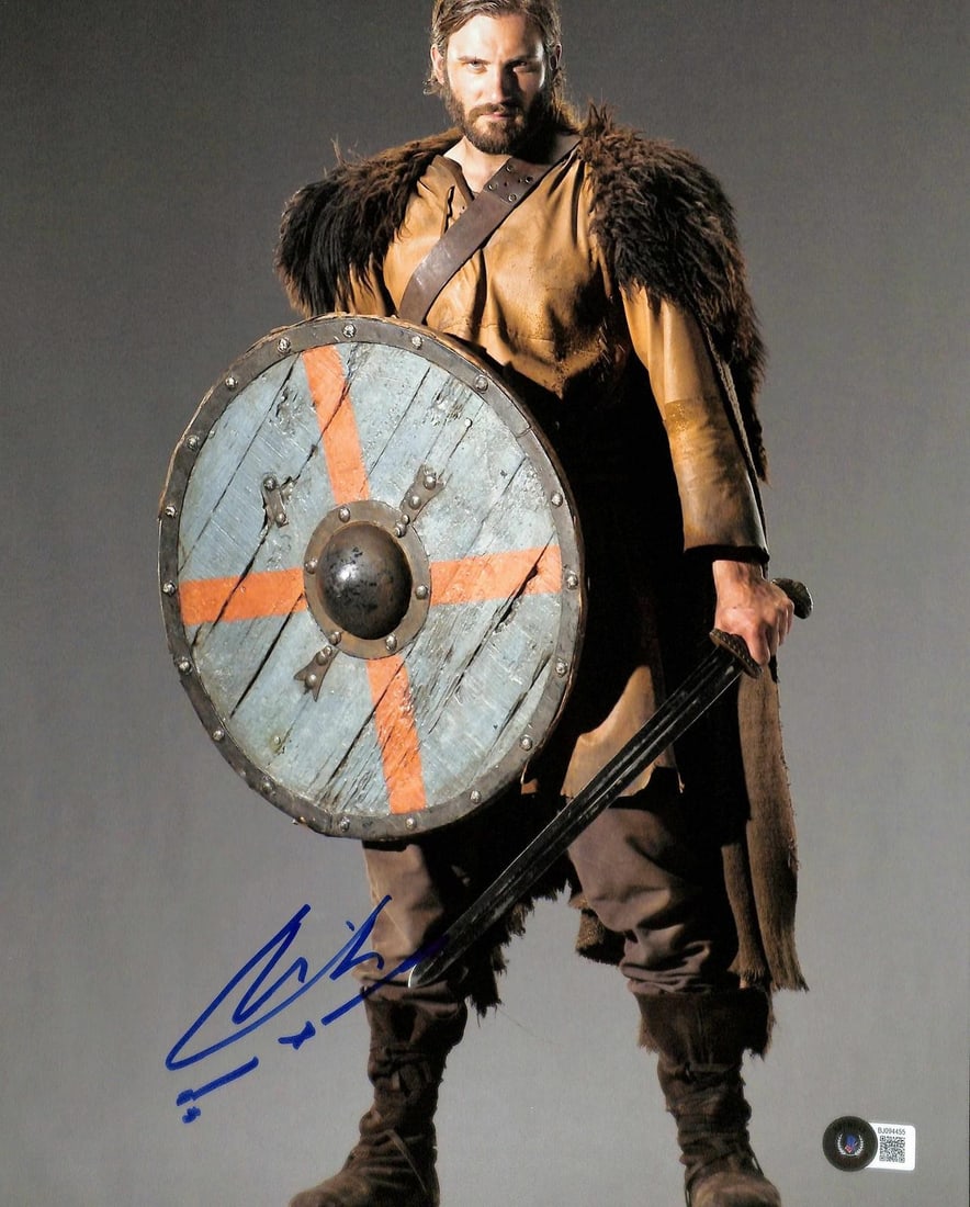 Beckett Authenticated Clive Standen Vikings 11x14 Signed Photo: Beckett Authenticated Clive Standen Vikings 11x14 Signed Photo This 11x14 photograph features Clive Standen, renowned for his role as Rollo in the television series Vikings. The photo is hand-signed b