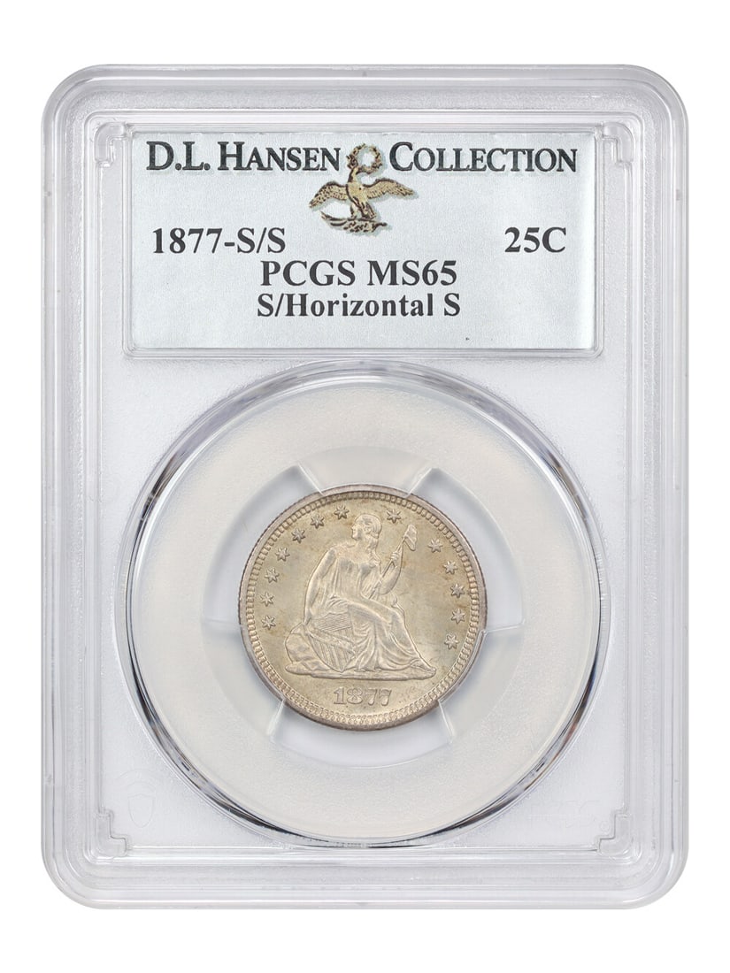 Liberty Seated Quarter 1877-S S Over Horizontal S PCGS MS65 (1 of 4)