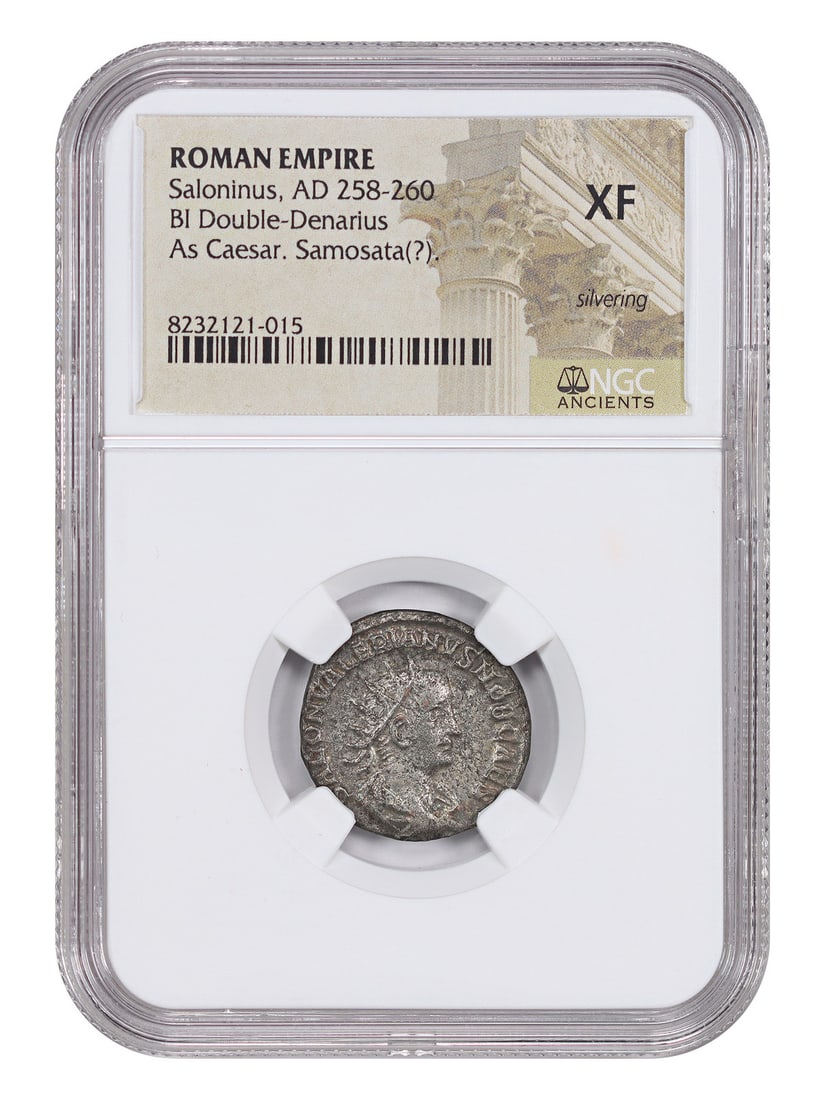 NGC XF Ancient Roman BI Double-Denarius of Saloninus AD 258-260 (1 of 4)