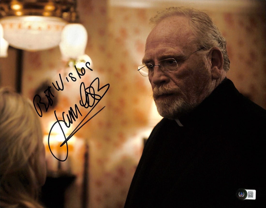 James Cosmo Signed 11x14 Photo Father Kellan Ashby Beckett Authenticated: James Cosmo Signed 11x14 Photo Father Kellan Ashby Beckett Authenticated This is an autographed 11x14 photograph of James Cosmo, who portrayed "Father Kellan Ashby" in the acclaimed TV series Sons of 
