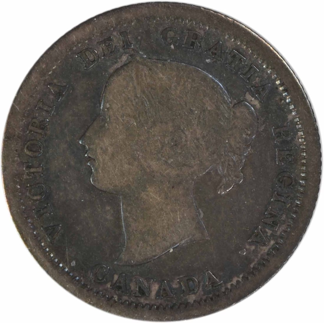 1858 Canada Copper 5 Cents Large Date KM2 F Uncertified (1 of 2)