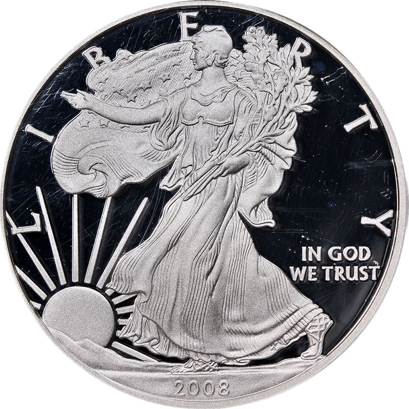 2008-W Silver American Eagle $1 NGC PF70 Ultra Cameo Coin (1 of 4)
