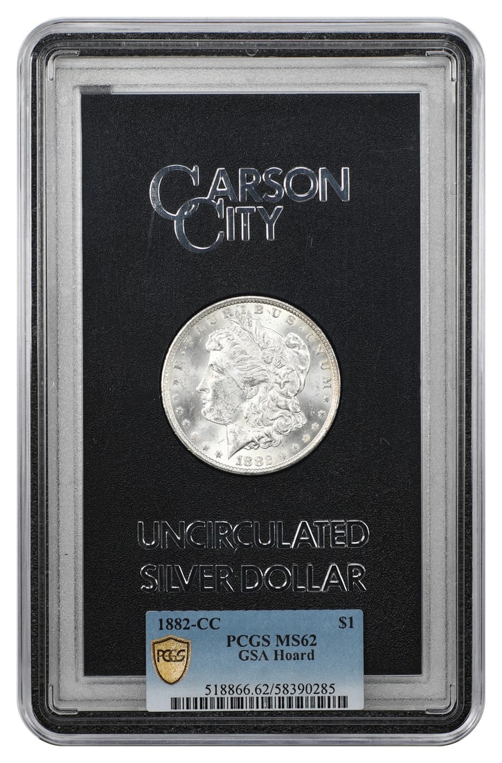 1882 Carson City Morgan Dollar $1 PCGS MS62 GSA (1 of 4)