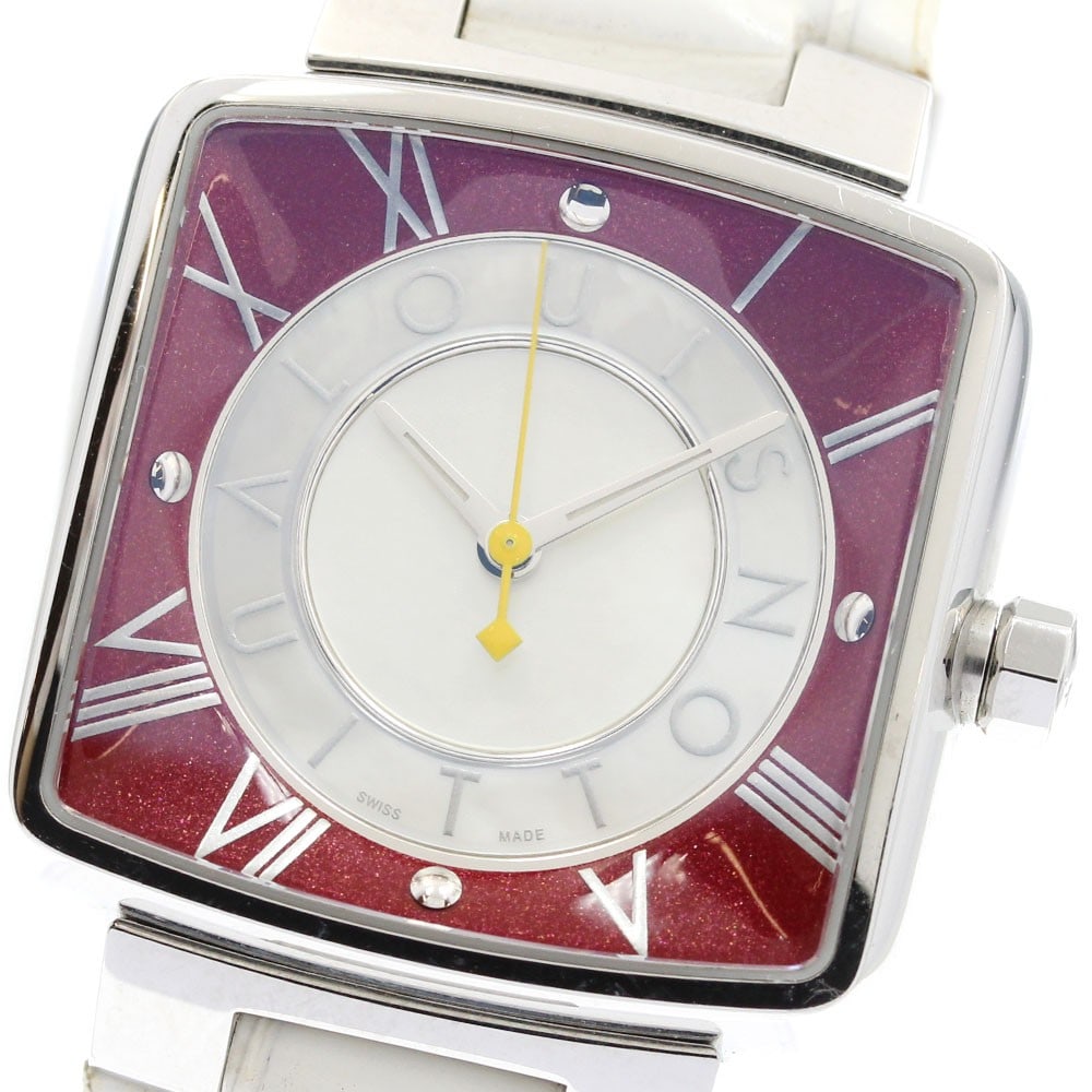 Louis Vuitton Magic Speedy quartz ladies wristwatch Q221J: Louis Vuitton Magic Speedy quartz ladies wristwatch Q221J This Louis Vuitton Magic Speedy Q221J women's wristwatch features a stainless steel case and a leather bracelet. The watch is powered by a qua