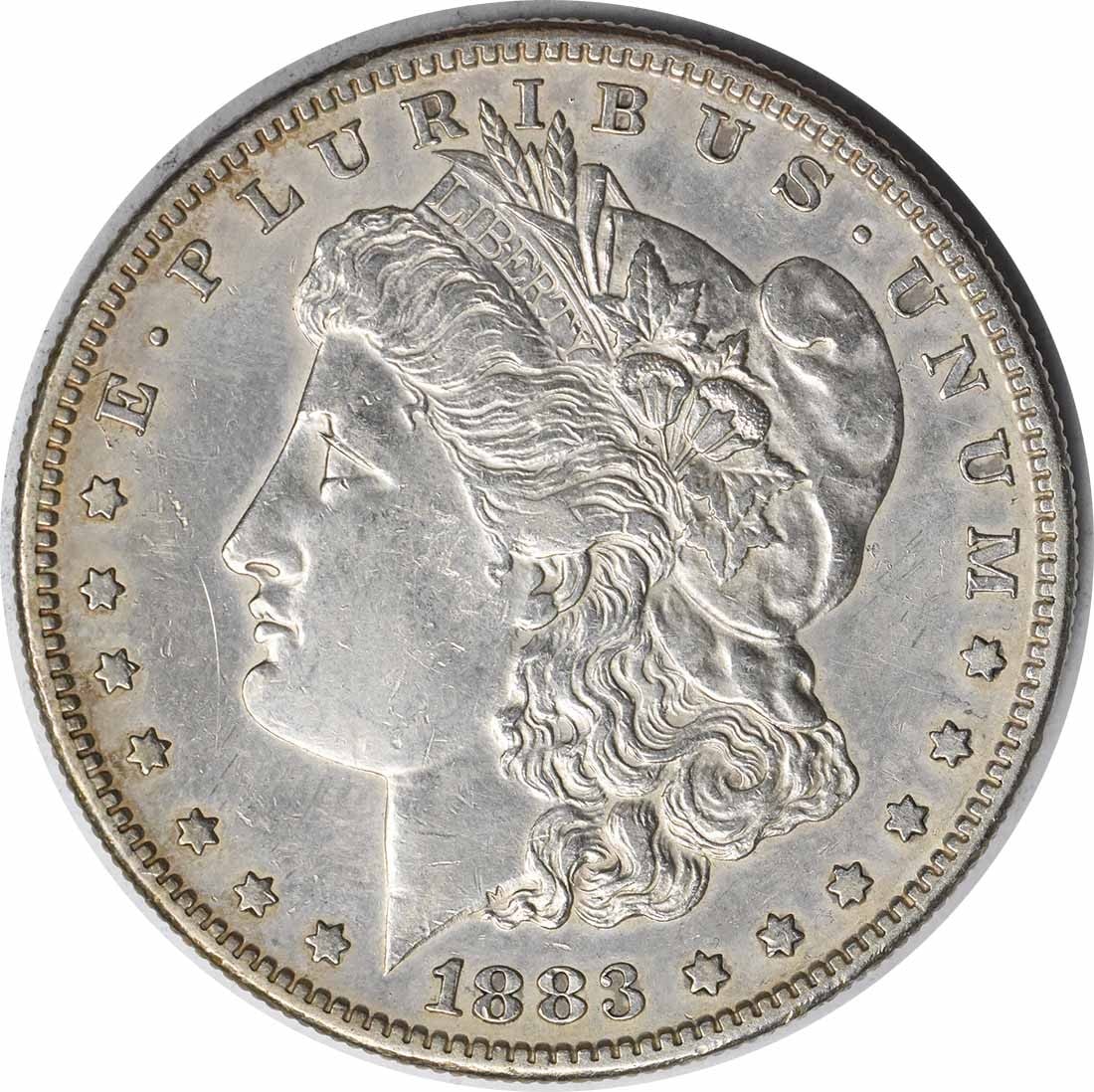 1883-S Morgan Silver Dollar Uncertified AU by George T Morgan: 1883-S Morgan Silver Dollar Uncertified AU by George T Morgan This 1883-S Morgan Silver Dollar is a stunning piece of history, showcasing a grade of About Uncirculated (AU). Minted in San Francisco, t