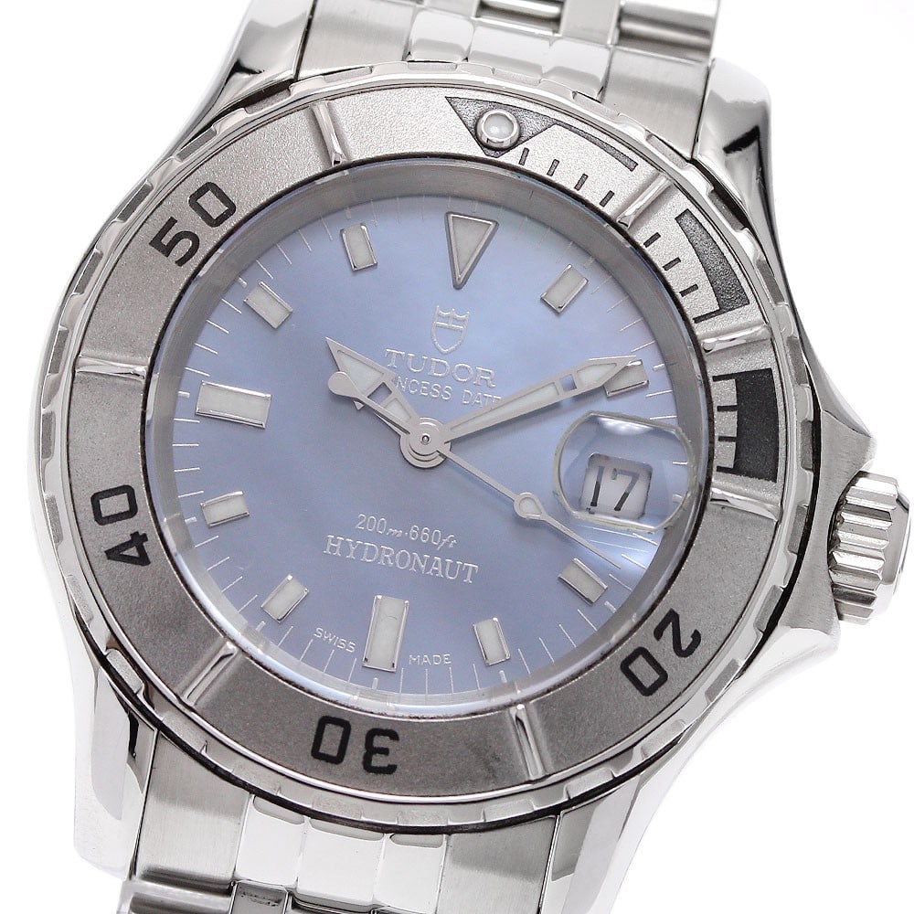 TUDOR Princess Date Hydronaut 99090P womens wristwatch: TUDOR Princess Date Hydronaut 99090P womens wristwatch TUDOR Princess Date Hydronaut Date women's wristwatch in pre-owned condition. This Swiss-made watch is identified as the 99090P model and is desi