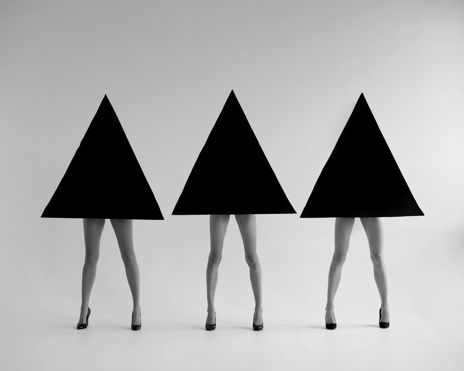 Limited Edition Black & White Photography 'Trio' by Olha Stepanian 24 x 28 inches: Limited Edition Black & White Photography 'Trio' by Olha Stepanian 24 x 28 inches Discover the captivating essence of contemporary art with "Trio," a striking black and white photograph by Olha Stepan