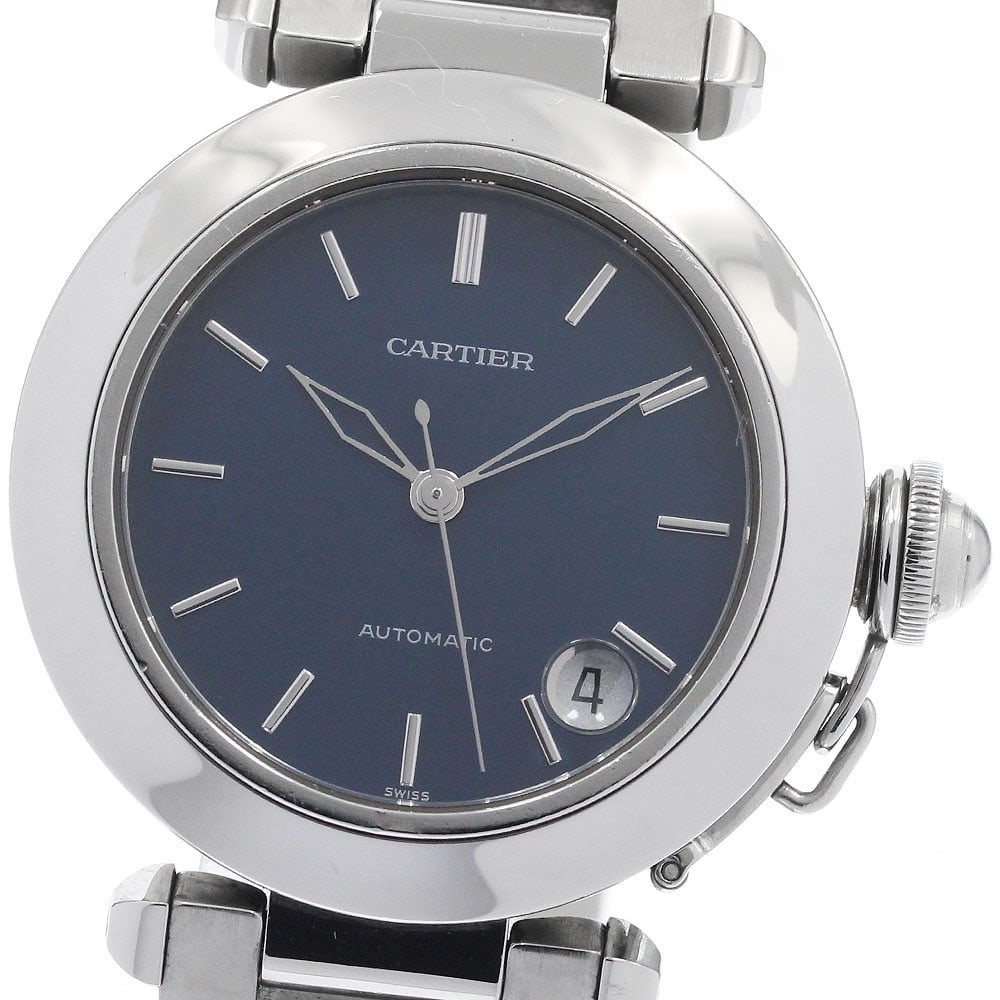 Cartier Pasha C Automatic Navy Dial Stainless Steel Unisex Watch: Cartier Pasha C Automatic Navy Dial Stainless Steel Unisex Watch This Cartier Pasha C W31014M7 is a sophisticated unisex wristwatch featuring an automatic movement and a navy dial. Crafted from stainl