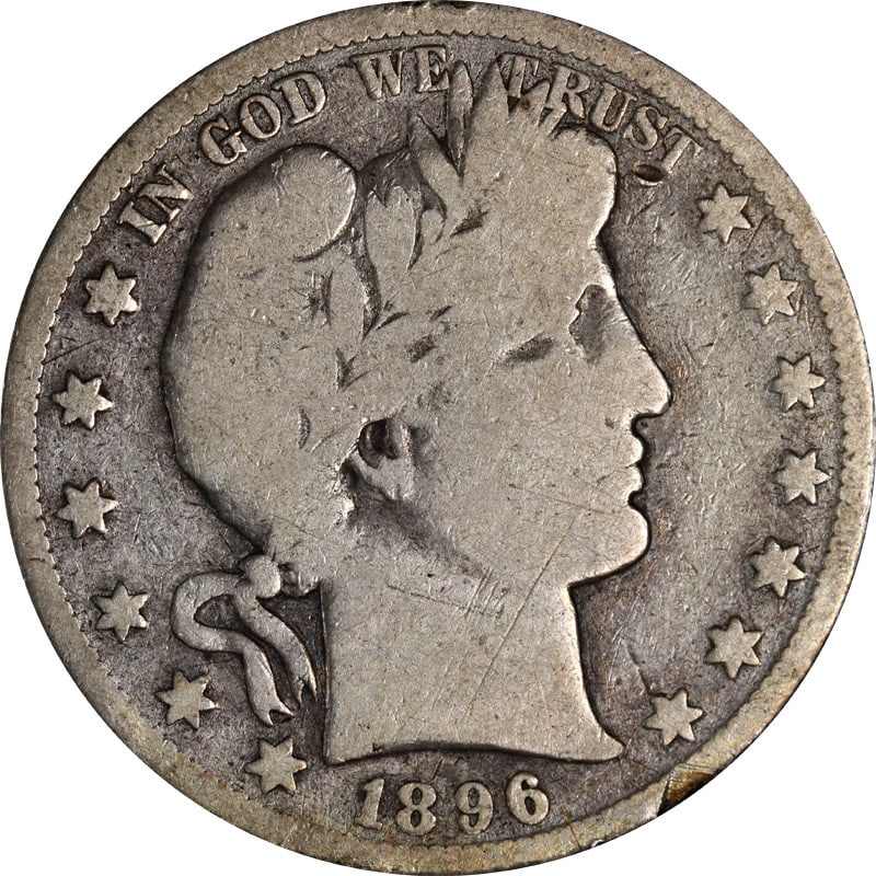 1896 S Barber silver half dollar (1 of 2)
