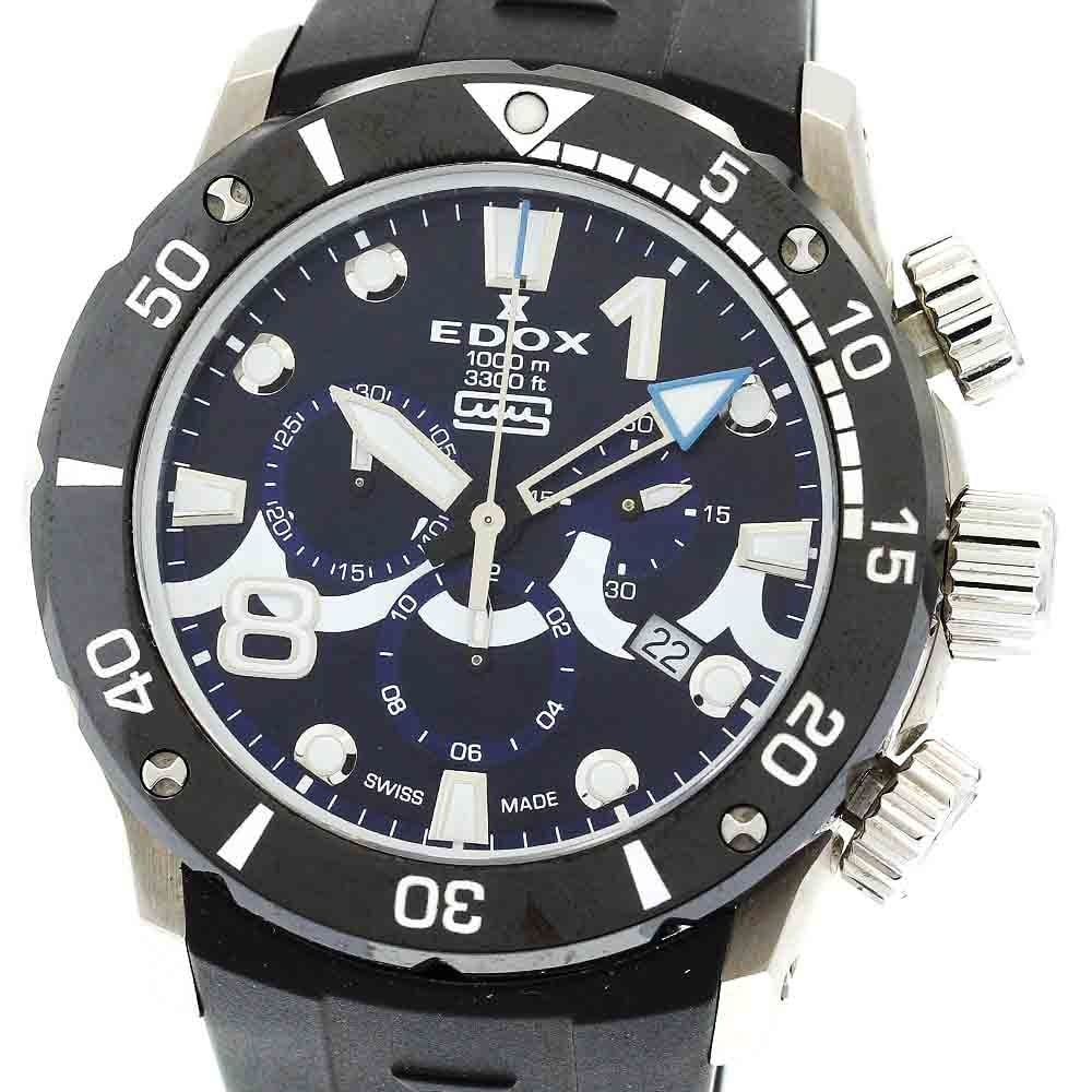 EDOX Chrono Offshore 1 AJHHxmuta Marine Quartz Wristwatch: EDOX Chrono Offshore 1 AJHHxmuta Marine Quartz Wristwatch Pre-owned EDOX men's wristwatch from the Chrono Offshore 1 AJHHxmuta Marine Collaboration line. This quartz watch is identified as model 10242