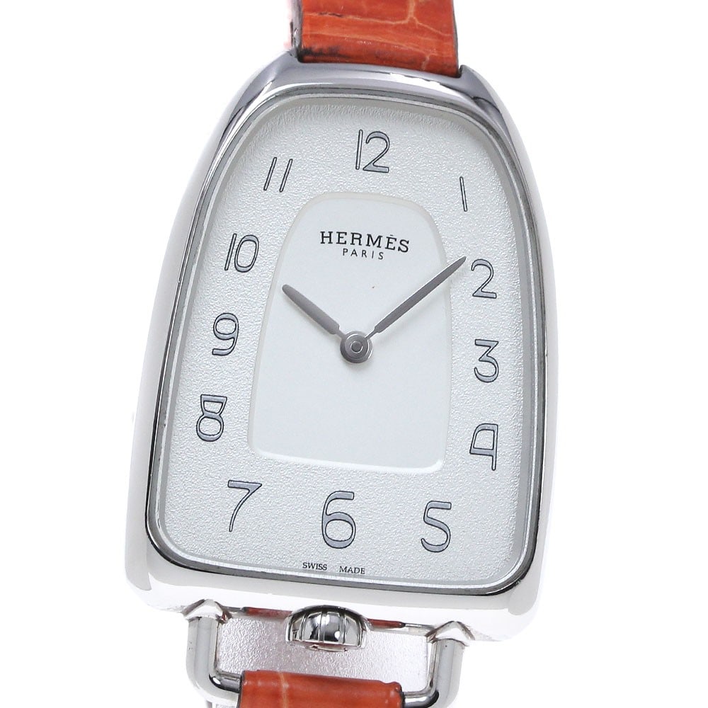 Womens Quartz Wristwatch Hermes Galop GA1.210 Swiss: Womens Quartz Wristwatch Hermes Galop GA1.210 Swiss Hermes GA1.210 Galop quartz women's wristwatch in pre-owned condition. Swiss-made and designed for women, this timepiece is identified as a wristwat