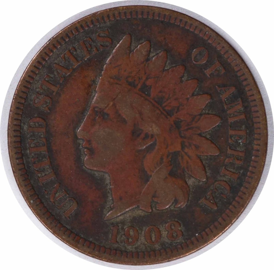 1908 S Indian Head Copper Small Cent F (1 of 2)