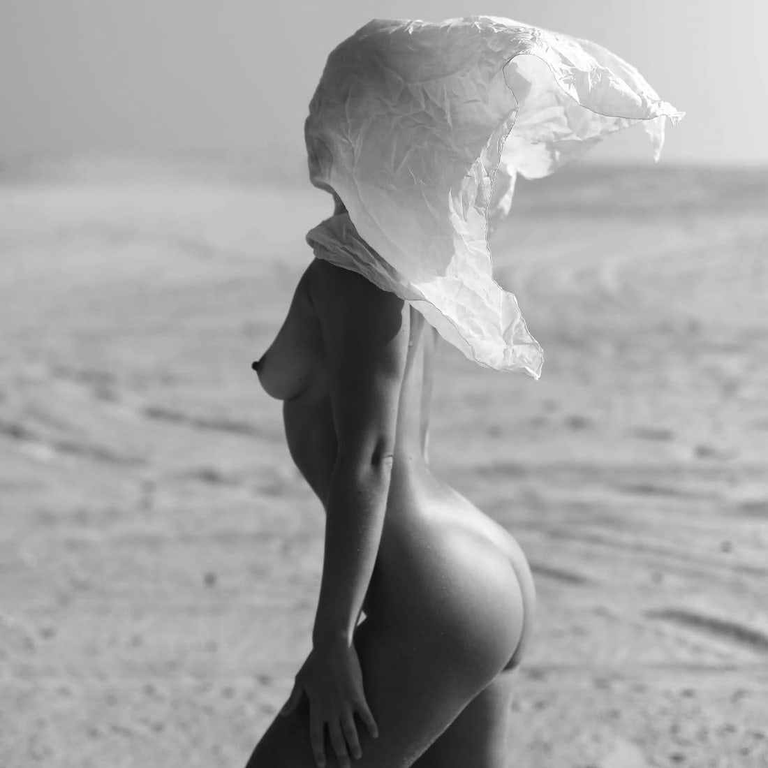 Olha Stepanian Desert Wind photograph 31 x 31 Edition 1/7: Olha Stepanian Desert Wind photograph 31 x 31 Edition 1/7 "Desert Wind" is a contemporary 21st century photography print by Olha Stepanian, produced as Edition 1/7. It is printed on photographic paper