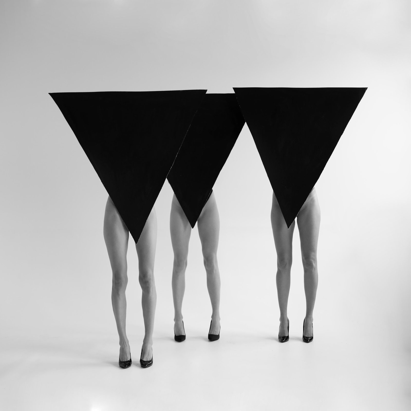 Olha Stepanian Trio 3 Black and White Photography Edition of 3 39x39 Inches (1 of 1)
