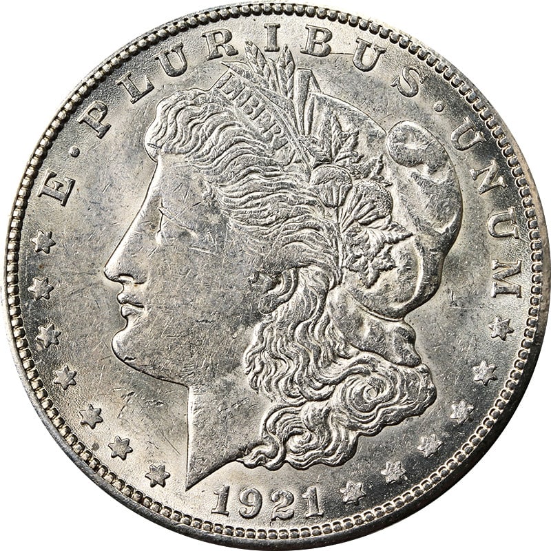 1921-S Morgan Dollar Silver VAM 6B1A Variety With BU Scratch (1 of 2)