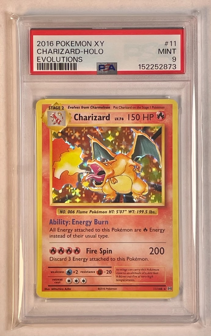 Pokemon XY Evolutions Charizard 11/108 Holo Card PSA 9 (1 of 2)