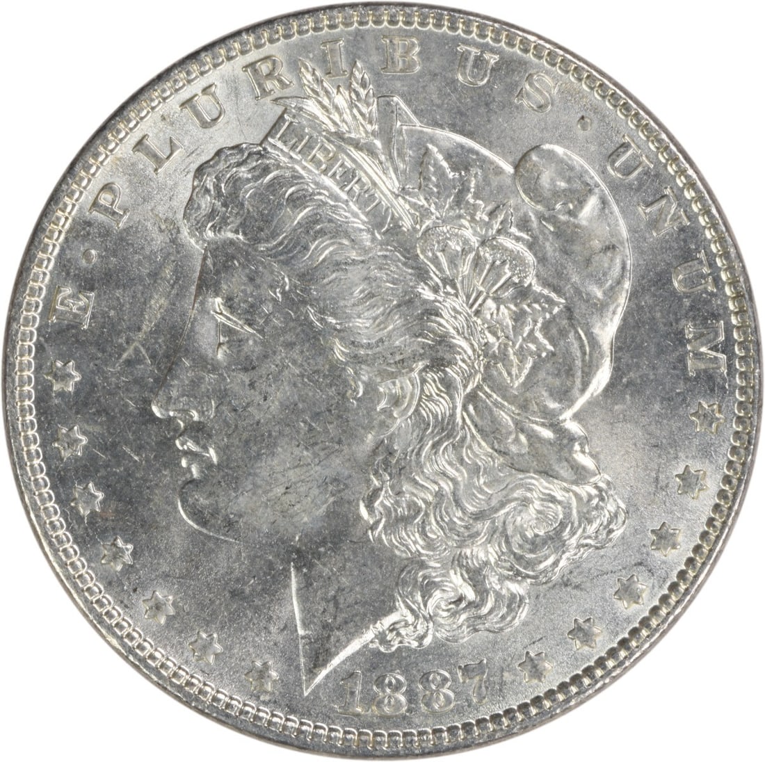 Choice BU 1887 Silver Dollar Morgan Uncertified Philadelphia Mint (1 of 2)