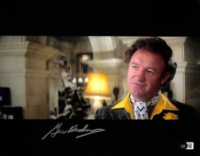 Autographed 11x14 Superman Lex Luthor Photo Gene Hackman Beckett Certified: Autographed 11x14 Superman Lex Luthor Photo Gene Hackman Beckett Certified Autographed 11x14 photograph signed in silver permanent marker by actor Gene Hackman, who played Lex Luthor in Superman. The 