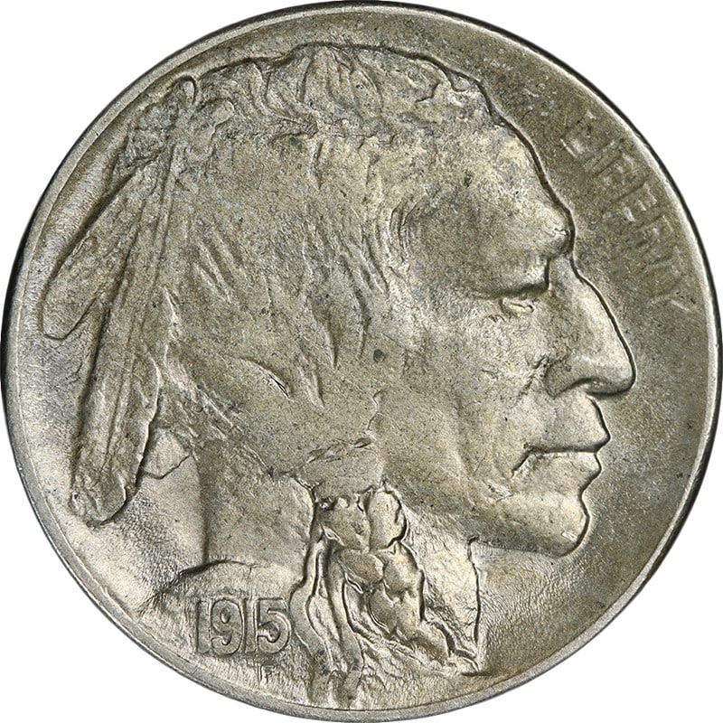 1915-D Buffalo Nickel High Grade AU to BU Uncertified (1 of 2)