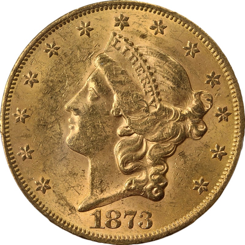 1873-P Liberty Head $20 Gold PCGS MS62 Open 3 (1 of 4)