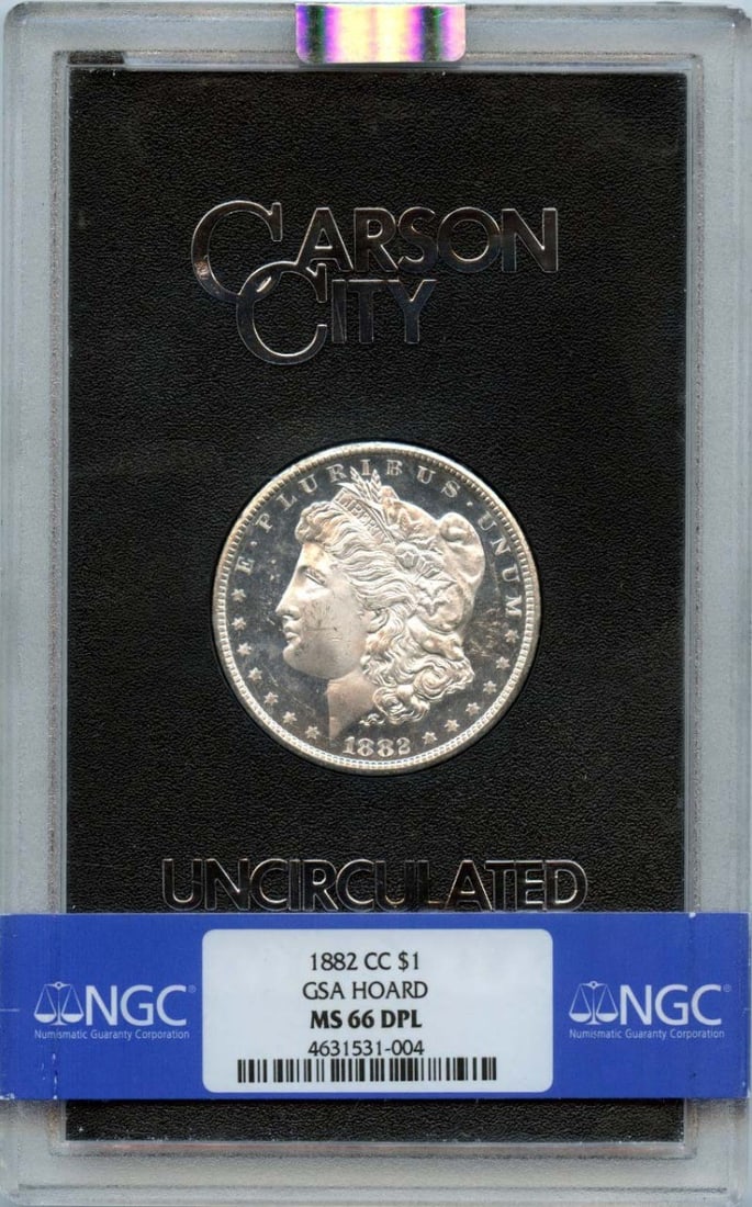 NGC MS66DMPL 1882-CC Morgan Silver Dollar GSA Hoard Carson City (1 of 2)